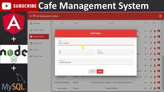 Cafe Management System (Angular, Node.js, MySQL Database)