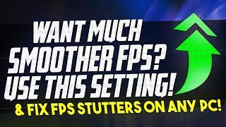  How To REDUCE FPS Stuttering and FIX LOW Performance on ANY PC with this SETTING! *MORE FPS* 