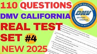California DMV Knowledge Practice Test 2025 - SET 4 - DMV Permit Practice Test 2025 - 110 questions