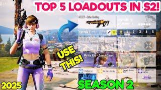 TOP 5 LOADOUTS in "SEASON 2" of Cod Mobile br | codm br best gunsmith | codm br best guns | codm br