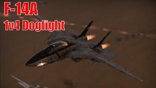 F-14A vs 4 F-14As | War Thunder 1v4 Furball Dogfight