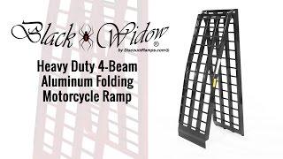 Black Widow® Heavy Duty 4-Beam Aluminum Folding Motorcycle Ramp