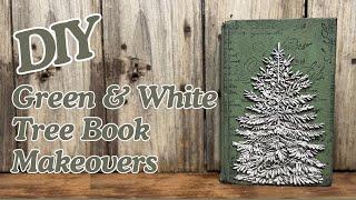 DIY Book Makeover: Transform Old Books into Stunning Winter Decor with a Christmas Tree Mould!