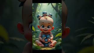 Kids joyful Moment with Fox #shorts  #shortvideo #kidsjoyfulmoments #foxshorts #cute fox videos