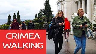 Livadia palace in Crimea. Crimea walking tour 4k. Crimea today. Crimea location. Crimea nature.