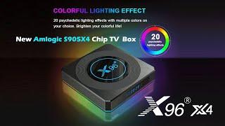 X96 X4 S905X4 Set top box android 11 2.4/5g wifi AC with programmable dynamic RGB 8K smart tv