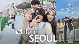 Beauty+City  Seoul Vlog | Beauty faves | Hanging out with new friends | Mukbang | Namsan tower