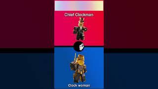 Chief Clockman vs Clock woman #ttd #туалеттовердефенс #ттд