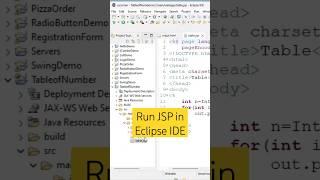 JSP program in Eclipse IDE #shortsfeed #viral #viralvideo #youtubeshorts  #trending #java #jsp