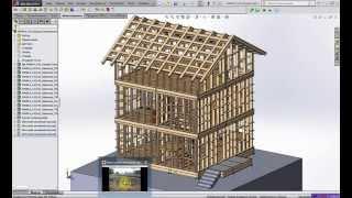 Проектирование и строительство каркасного дома  Часть №2  Виртуальная стройплощадка в SolidWorks  Св
