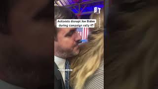 Joe Biden interrupted at campaign rally in Atlanta, Georgia by Palestine solidarity activists