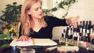 Nailpolish Cataloging ASMR  Page Flipping • Unintelligible Whispers • Listen While Study • Ambient