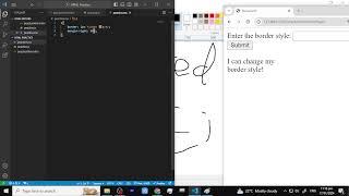 How to Change Paragraph border using form in JavaScript, HTML, and CSS