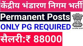 ANY PG ELIGIBLE I CENTRAL GOVT PERMANENT JOBS I ALL INDIA GOVT RECRUITMENT 2025