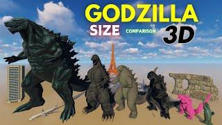 Godzilla Real Scale SIZE comparison || Godzilla Size Comparison 1954-2024