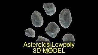 3D Model of Asteroids Lowpoly Review