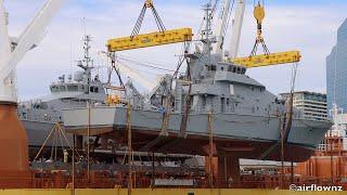 Former NZ Navy Patrol Boats Loading for Ireland - Auckland New Zealand - 2023.