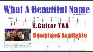 What a Beautiful Name TAB | Electric Guitar Tutorial | Hillsong Worship | Playthrough Cover