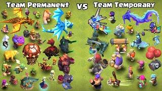 Temporary Troops vs Permanent Troops! The Ultimate Battle! - Clash of Clans