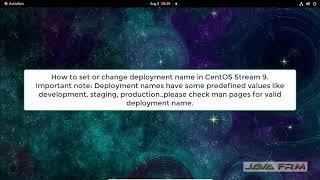 How to Set or Change Deployment Name on CentOS Stream 9