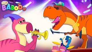 Dinosaur Facts | Learning about the Parasaurolophus and more Dinos! Club Baboo Dinosaur Band