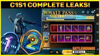 C1S1 Complete Royal Pass leaks || M1 + M2 Leaks || With Texture (Hindi)