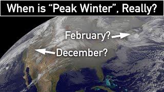 When is Peak Winter? Why the Worst Month of Winter Varies Widely Across the Northern Hemisphere