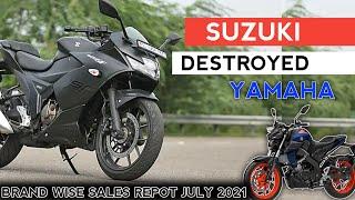 Suzuki Destroyed YAMAHA | Top 10 Bike Selling Brands July 2021 | Sales Report | Rishav Arya