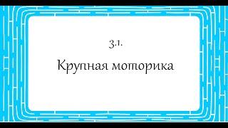 3.1 Сенсомоторное развитие ребенка. Крупная моторика