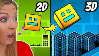 I PLAYED 3D Geometry Dash Levels!