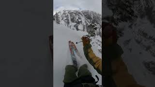 Sketchy ski line #skiing #backcountryskiing
