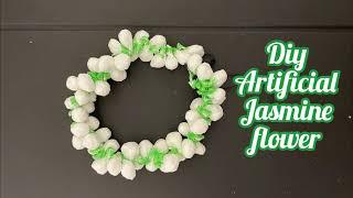 how to make artificial jasmine buds garland flowers with tissue paper