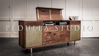 PEDULLA STUDIO | Building a Walnut & Brass Record Cabinet