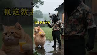 肥胖的橘猫被黑水牛欺负后寻求报复 #ai猫咪 #猫谁 #肥橘猫 #cat #aicat #fatcat #orangecat #cat2025 #animals