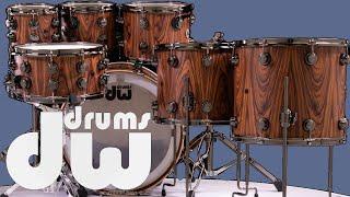 DW Collector's 7pc Maple SSC Shell Pack - Hard Satin Santos Rosewood