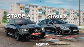 BMW M5 F90 vs Mercedes E63S. Гонка на AMAZING ONLINE! @Proxorrov GTA CRMP