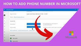 How to Add Phone Number To Microsoft Account 2024