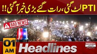 PTI Protest | Big Shok Fort Pti Final Call  | 1 AM News Headlines  | 25 Nov 2024 | Pakistan News