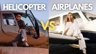 Airplanes vs helicopter!!! I fly both