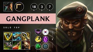 Gangplank Top vs Kennen: Legendary - KR Master Patch 14.18