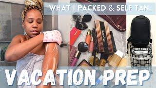 GETTING READY FOR VACATION! | What I Packed and Self Tanning for Dark Skin | Candice B.