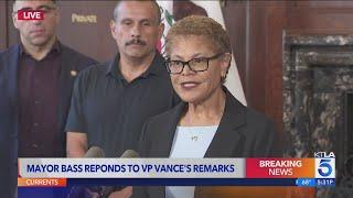 'How dare you': L.A. Mayor Karen Bass responds to remarks from Vice President JD Vance
