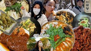 [추어탕편] 가을이 있었는데요 없었습니다️원주 여행 먹방브이로그(알탕,돈까스,스키야키,닭발,김치만두, 김밥, 막국수,치악산 등산)MUKBANG VLOG