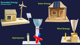 Renewable Energy  Science Project working model - Solar Wind and Hydropower science project