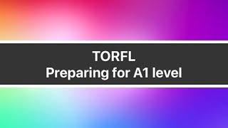 Russian Level Test 1. TORFL: Preparing for Elementary (A1) level | Vocabulary and Grammar