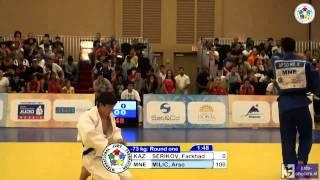 Judo 2013 Wold Championship Miami Cadets: Serikov (KAZ) - Milic (MNE) [-73kg]