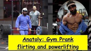 Anatoly shocked every body //gym Prank// flirting and powerlifting//#anatoly #prank #gym #motivation