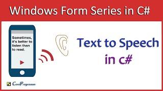 Windows Forms: Text to Speech in C# | CoreProgramm