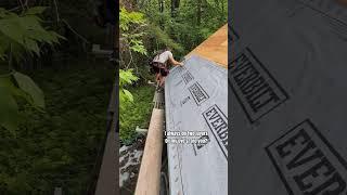 installing roofing underlayment #diy #homeimprovement #roofing