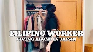 Living Alone in Japan| Autumn & Winter Closet Organization| Coin Laundry| Easy Home Food